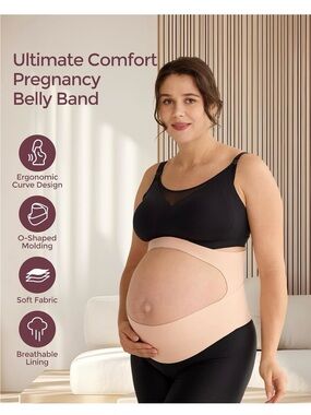 Ultimate Comfort Pregnancy Belly Band - Nude